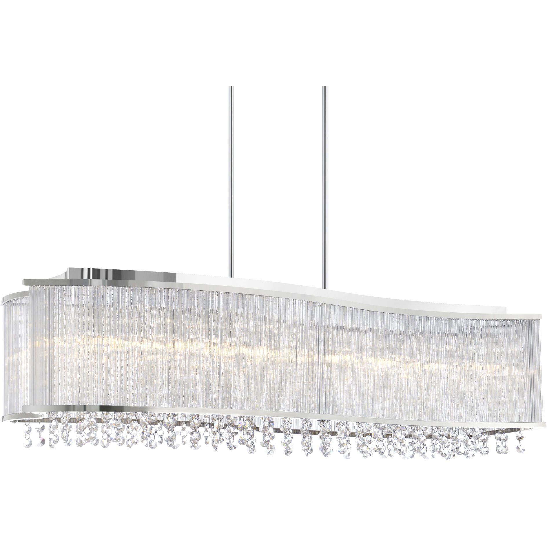 Elsa 6 Light 36 inch Chrome Island/Pool Table Light Ceiling Light