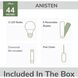 Anisten 44 inch Brushed Nickel with Matte Nickel/Light Grey Oak Blades Ceiling Fan