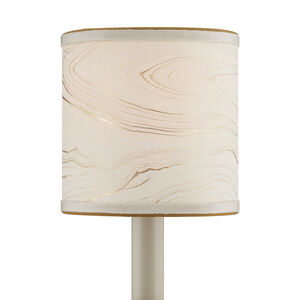 Marble Paper Cream and Gold Drum Chandelier Shade