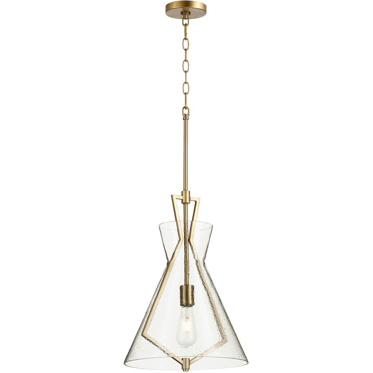 Fort Worth 1 Light 13 inch Aged Brass Pendant Ceiling Light