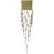 Original Glacier Avenue LED 36 inch Brushed Brass Multi Port Pendant Ceiling Light in Bubbled