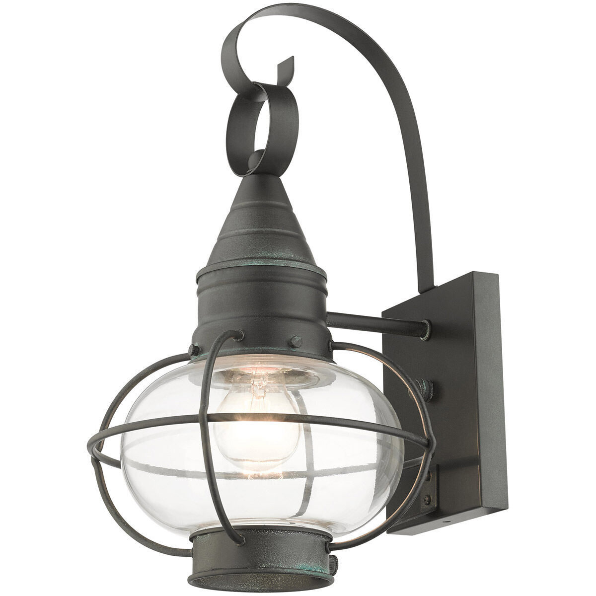 Newburyport 1 Light 14.75 inch Charcoal Outdoor Wall Lantern