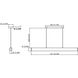 Hudson Linear Chandelier Ceiling Light in Brushed Nickel