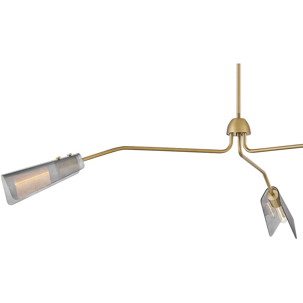 Altman 3 Light 60 inch Lacquered Brass Chandelier Ceiling Light