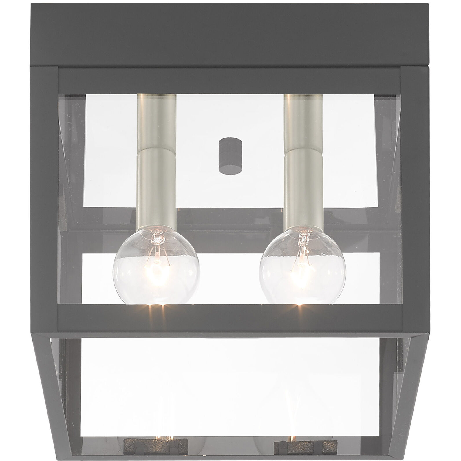 Nyack 2 Light 8 inch Scandinavian Gray Outdoor Ceiling Mount