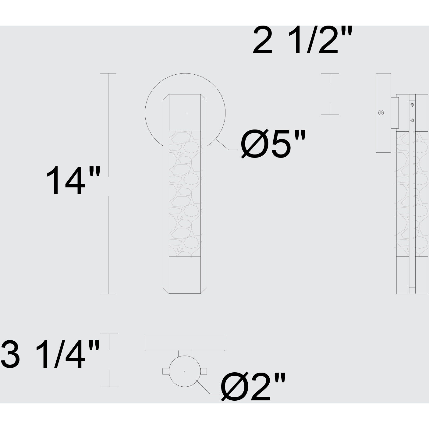 Tig LED 14 inch Sand Black Outdoor Wall Sconce