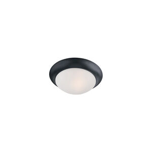 Essentials 585x 2 Light 14 inch Black Flush Mount Ceiling Light in Frosted