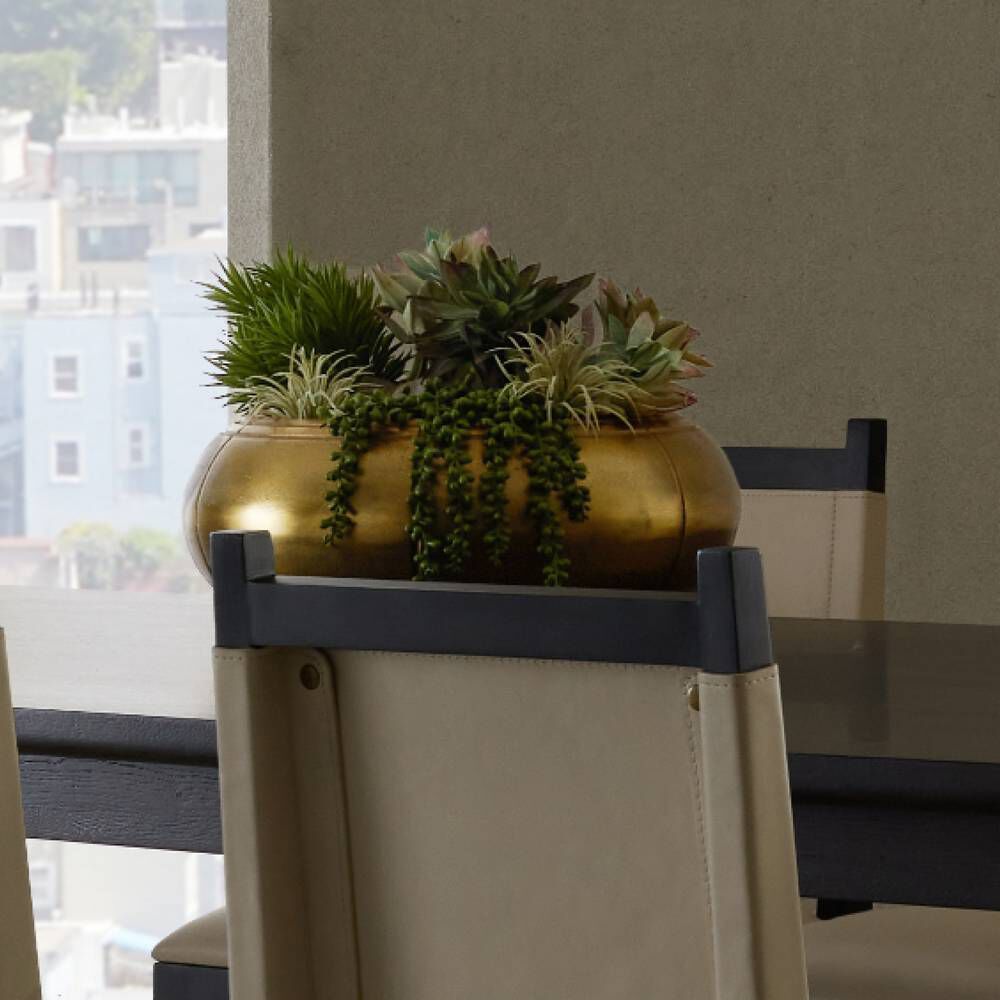 Zehir Antique Brass Cache Pot