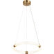 Inkara LED 15.75 inch Aged Gold Brass Pendant Ceiling Light