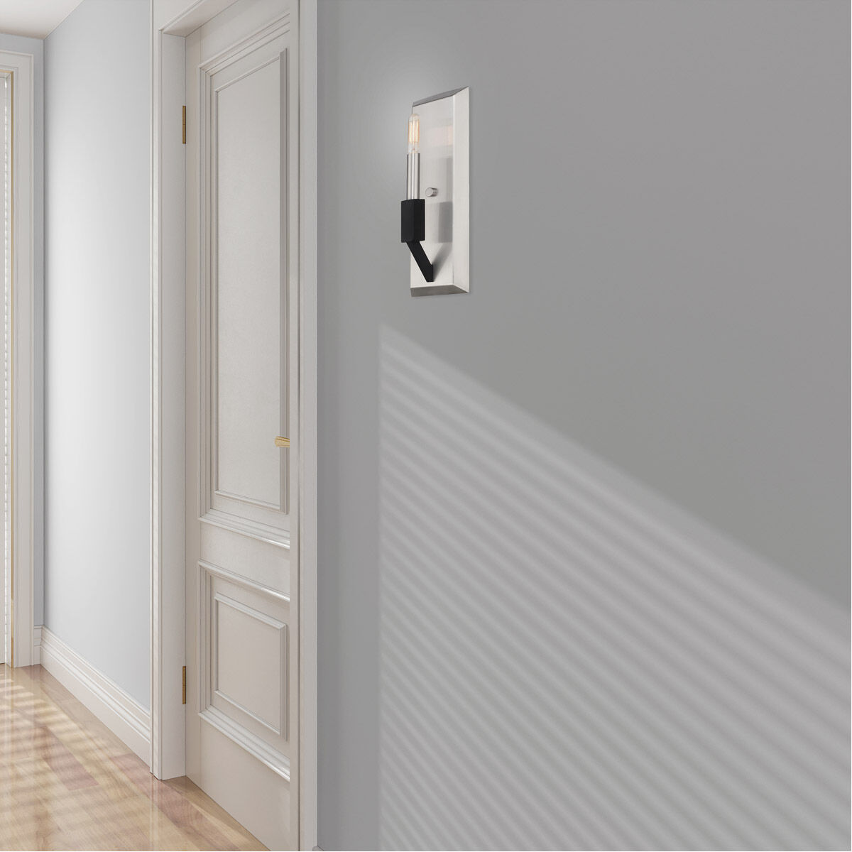 Beckett 1 Light 5 inch Brushed Nickel & Black ADA ADA Wall Sconce Wall Light