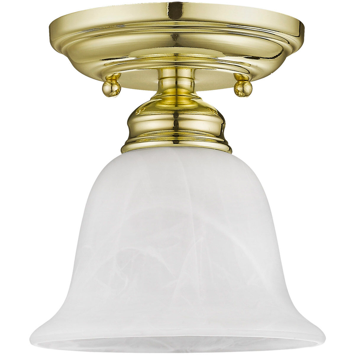 Essex 1 Light 6 inch Polished Brass Semi-Flush Mount Ceiling Light