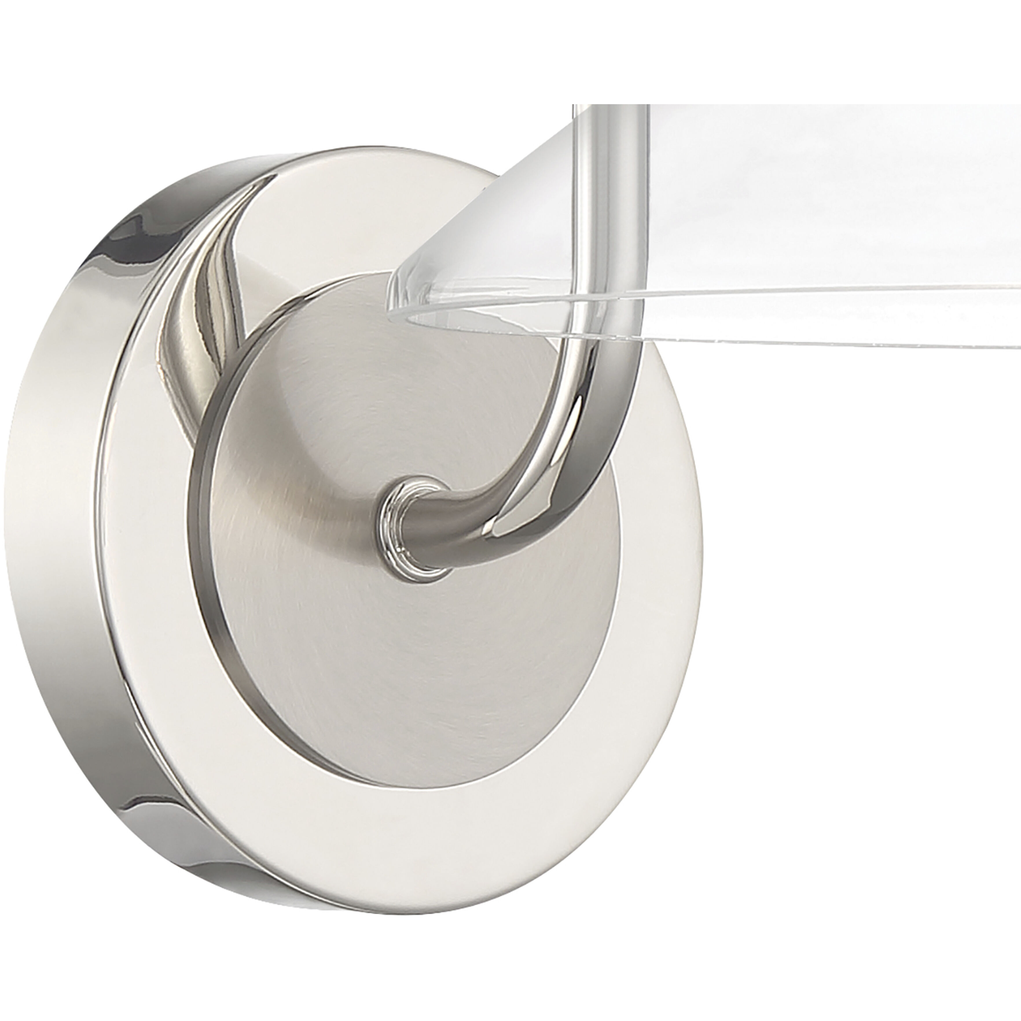 Charis Sconce Wall Light in Polished Nickel with Brushed Nickel