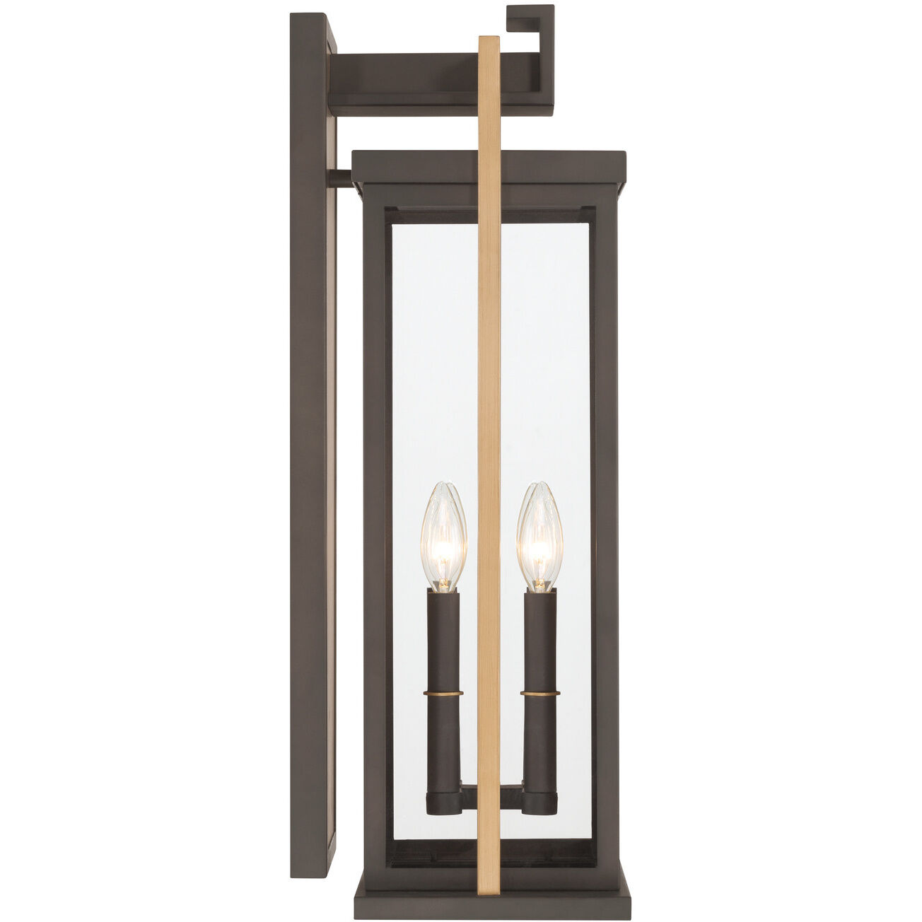 Lendel 4 Light 24 inch Twilight Bronze and Textured Gold Outdoor Sconce