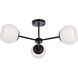 Briggs 3 Light 26 inch Black Flush Mount Ceiling Light