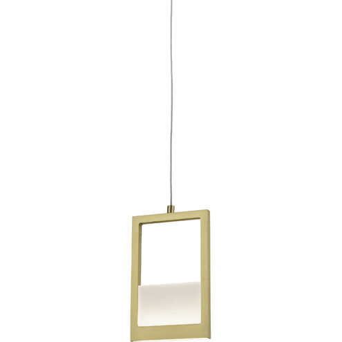 Ratio LED 1 inch Brass Pendant Ceiling Light in Brushed Brass