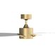 SculptAire 52 inch Brushed Satin Brass with Clear Blades Indoor/Outdoor Ceiling Fan