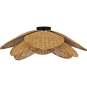 Willa 4 Light 30 inch Matte Black Semi-Flush Mount Ceiling Light, Extra Large