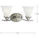 Trinity 2 Light 17.25 inch Brushed Nickel Bath Vanity Wall Light