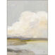 Dream of Clouds Where Land Meets Sky Blue and Gray and Yellow Framed Art