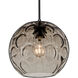 Bombay 1 Light Black Cord Pendant Ceiling Light