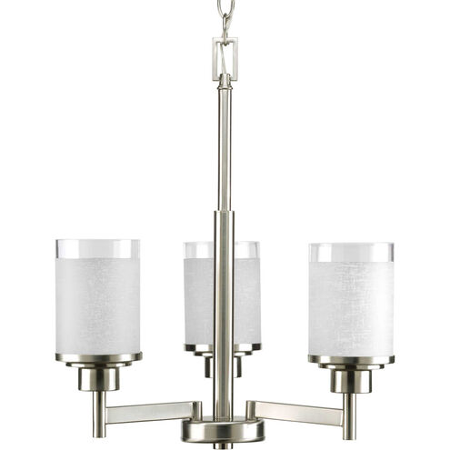 Alexa 3 Light 17 inch Brushed Nickel Chandelier Ceiling Light