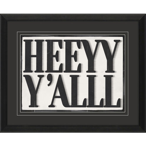 Giddy Upppp / Heeyy Yalll / Howwdyyyy / Yeeee Haww Black and Neutral Framed Art