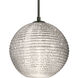 Kristall 8 LED Black Cord Pendant Ceiling Light