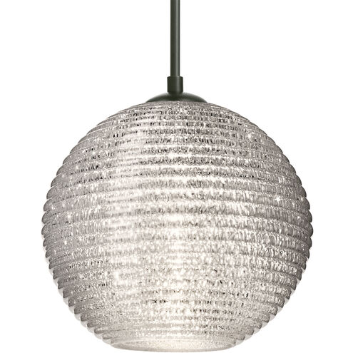 Kristall 8 LED Black Cord Pendant Ceiling Light