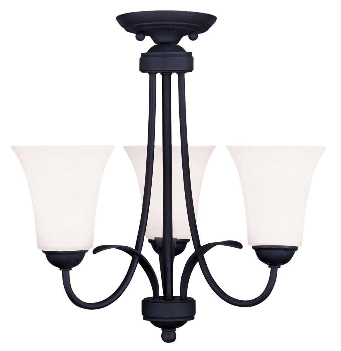 Ridgedale 3 Light 18 inch Black Convertible Mini Chandelier/Ceiling Mount Ceiling Light