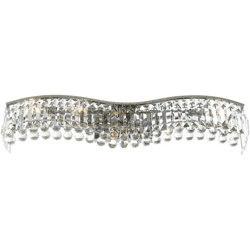 Glamorous 5 Light 30 inch Chrome Vanity Light Wall Light