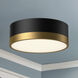 Alora Mood Brisbane 2 Light 12 inch Aged Gold and Matte Black Flush Mount Ceiling Light