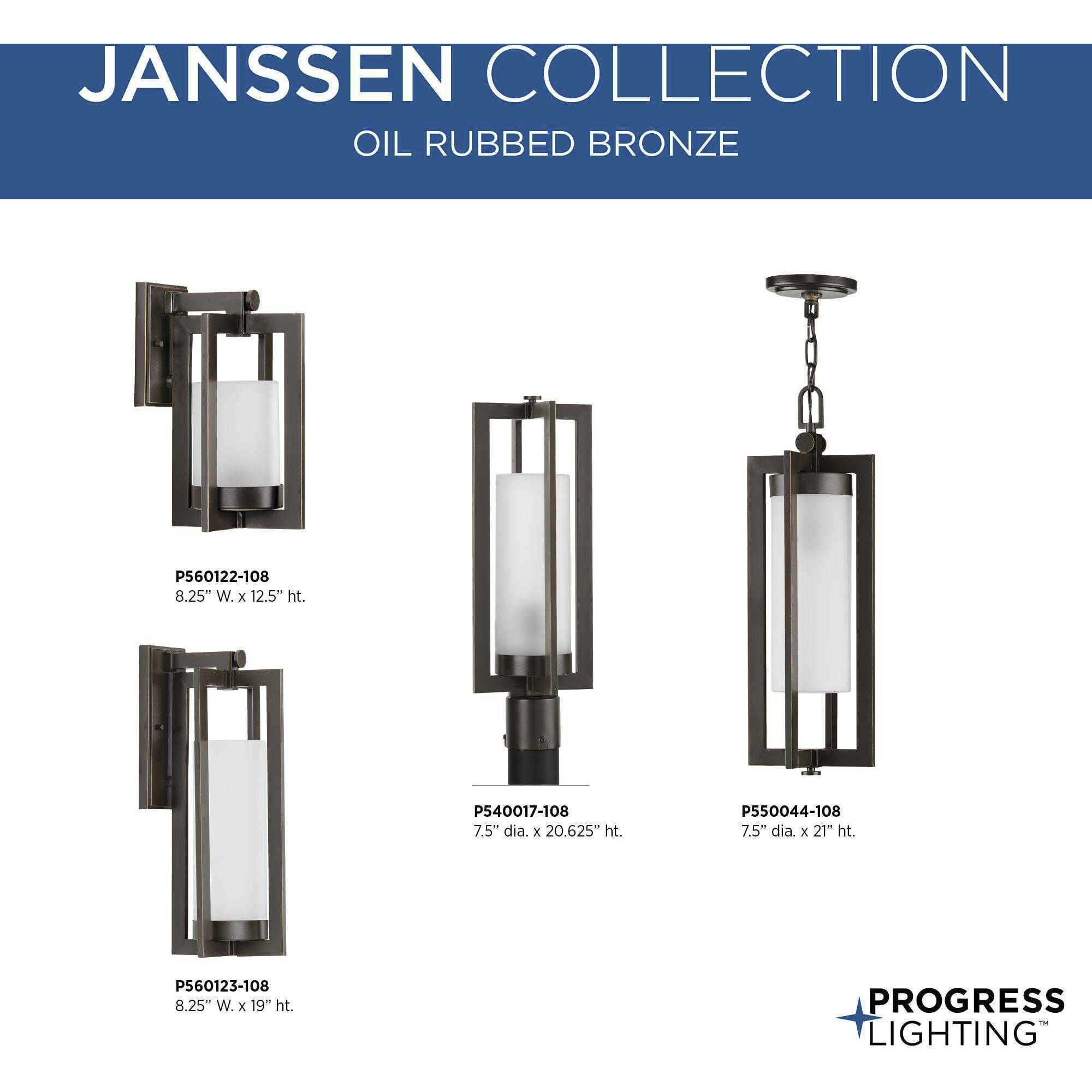 Janssen 1 Light 21 inch Oil Rubbed Bronze Outdoor Post Lantern, Design Series