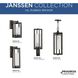 Janssen 1 Light 8 inch Oil Rubbed Bronze Outdoor Hanging Lantern, Design Series