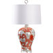 Wildwood 31 inch 100 watt Red/White Glaze Table Lamp Portable Light