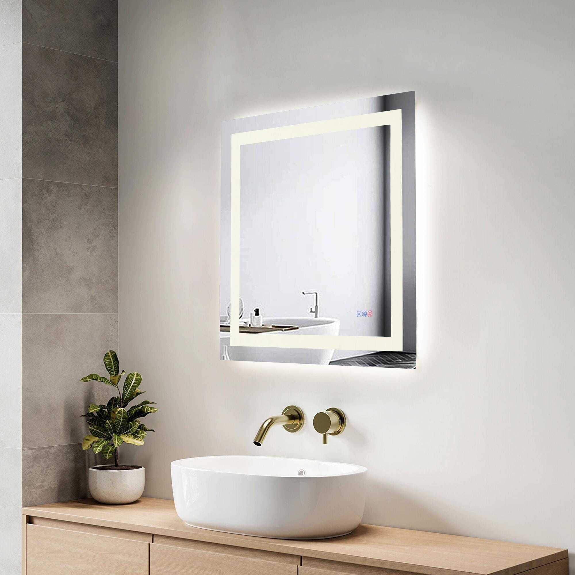 Riven 30 X 30 inch White LED Mirror