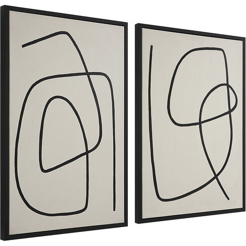 Moreau White/Black Canvas Art, 2 Piece