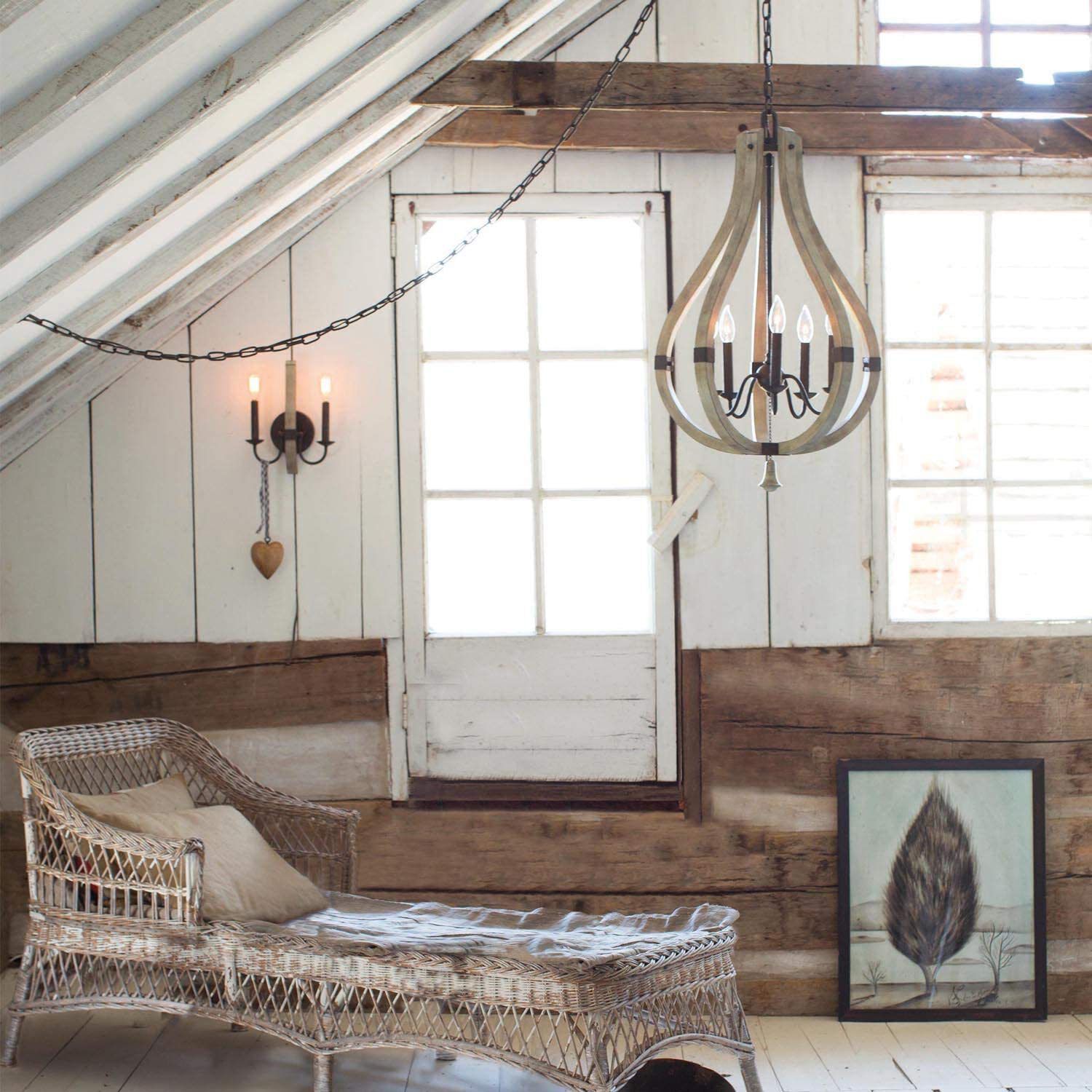 Middlefield LED 20 inch Iron Rust Foyer Light Ceiling Light