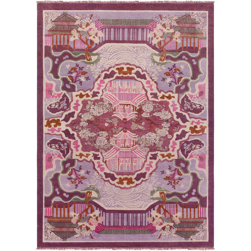Geisha 132 X 96 inch Garnet, Eggplant, Brick Rug