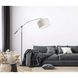 Adler 67 inch 150.00 watt Brushed Steel Arc Lamp Portable Light
