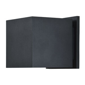 Square LED 5 inch Black Outdoor Wall Sconce