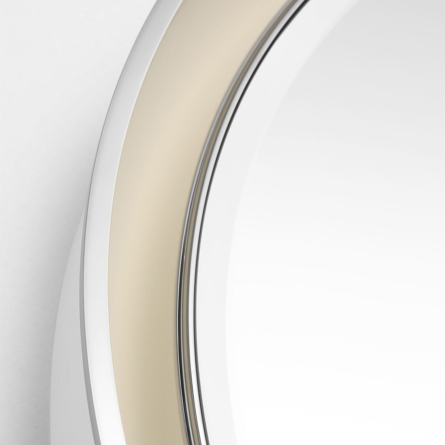 Thomas O'Brien Tricia 24 X 24 inch Matte White and Polished Nickel Illuminated Round Mirror