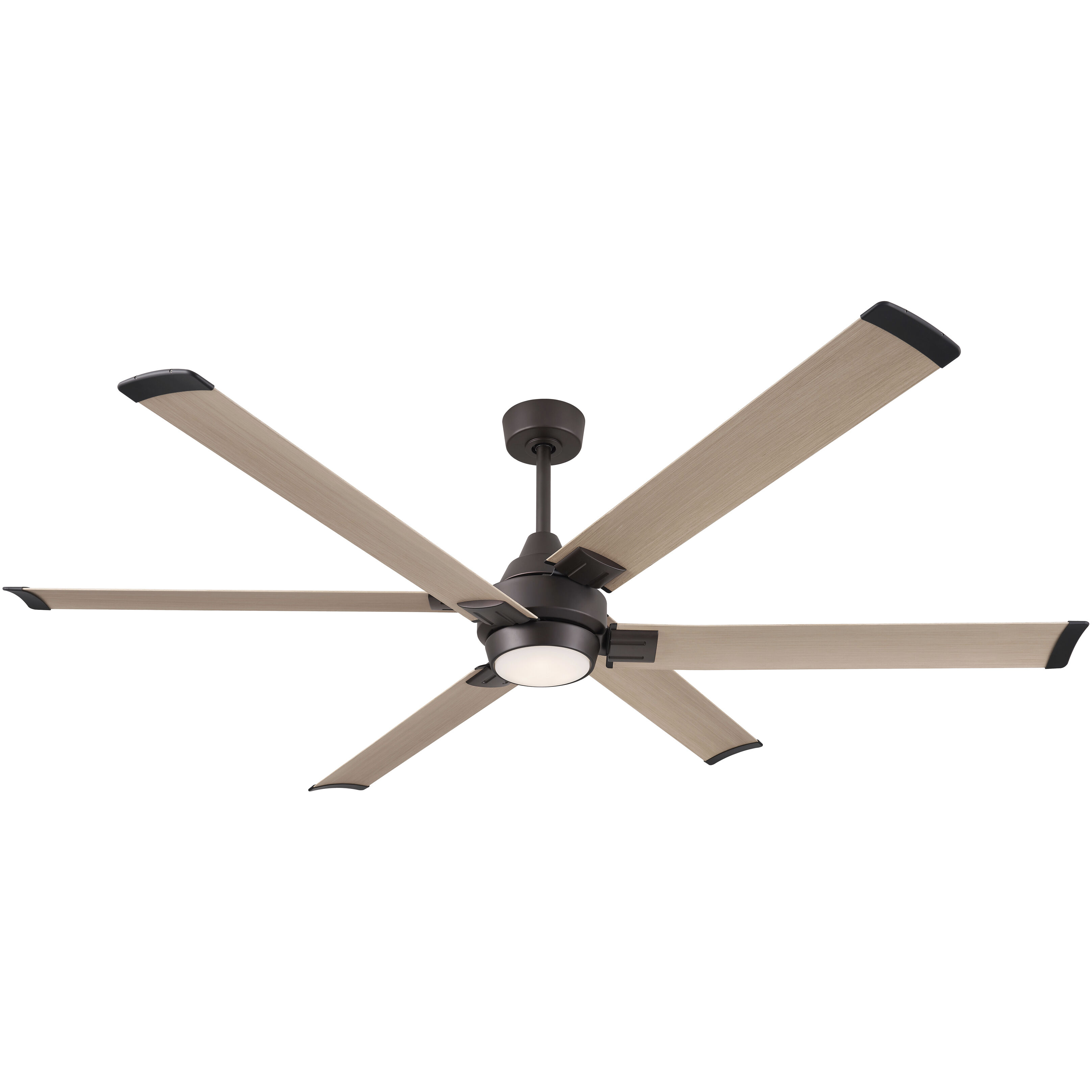 Soarin 72 inch Dark Bronze with White Oak Blades Smart Ceiling Fan