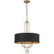 Grandeur 6 Light 24 inch Aged Antique Brass Pendant Ceiling Light