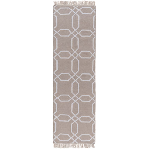 Lagoon 96 X 30 inch Medium Gray, White Rug