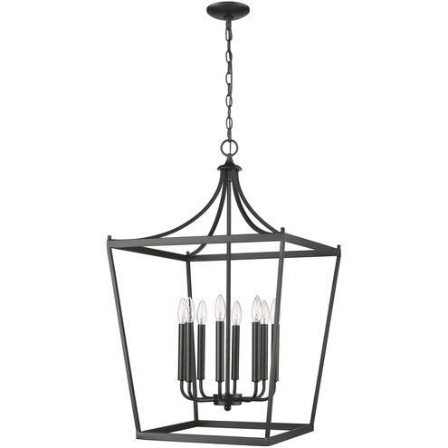 Kennedy 8 Light 20 inch Matte Black Chandelier Ceiling Light