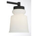 Contemporary 3 Light 24 inch Matte Black Vanity Light Wall Light