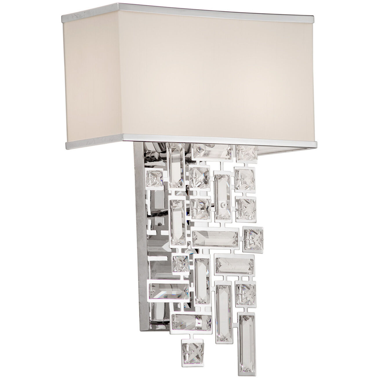 Vermeer 2 Light 13 inch Chrome Wall Sconce Wall Light in Firenze Clear