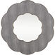 Scallop 36 X 36 inch Gray Shagreen with Weathered Brass Wall Mirror, Varaluz Casa