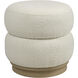 Miele 18 inch Ivory and Light Oak Ottoman