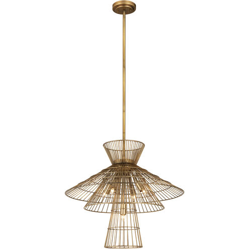 Alito 6 Light 25 inch Rubbed Brass Chandelier Ceiling Light